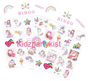 unicorn-bingokaarten-kidzpartykist-kinderfeestje-bingo